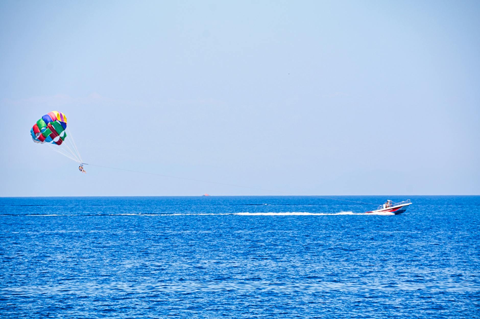 parasailing adventure over the mediterranean sea