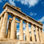 low angle photograph of the parthenon during daytime