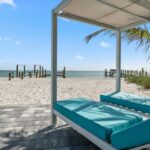 luxurious beachside cabana with ocean view
