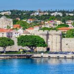 medieval fortress in rhodes by the sea